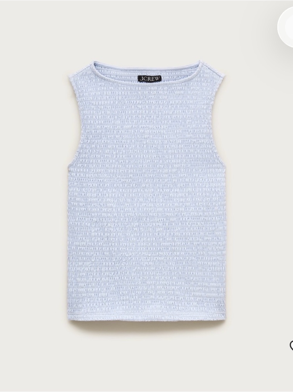 J. Crew Light Blue Smocked Tank Top Shell Small NWT